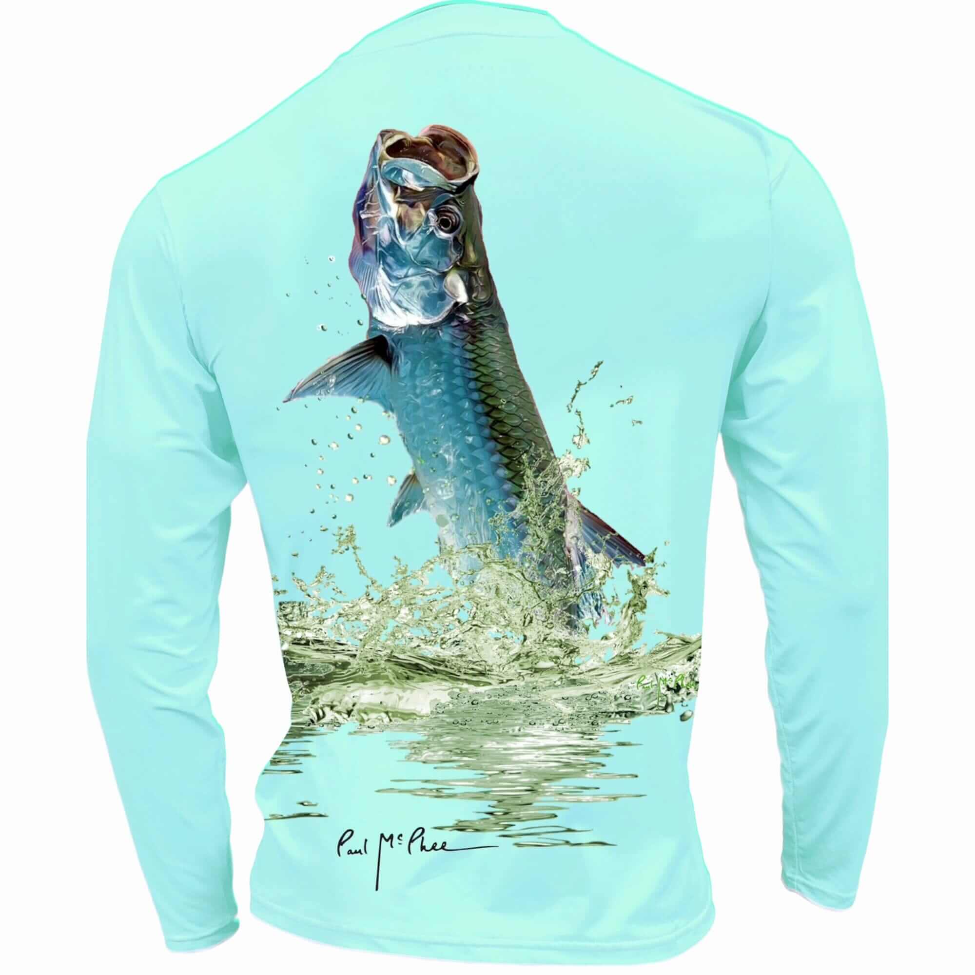 Hook & Tackle Men's American Fish Performance Fishing Shirt 