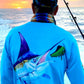 Men's Performance Shirt- Marlin on Mahi Men's SPF Ocean Fishing Tops Tormenter Ocean 